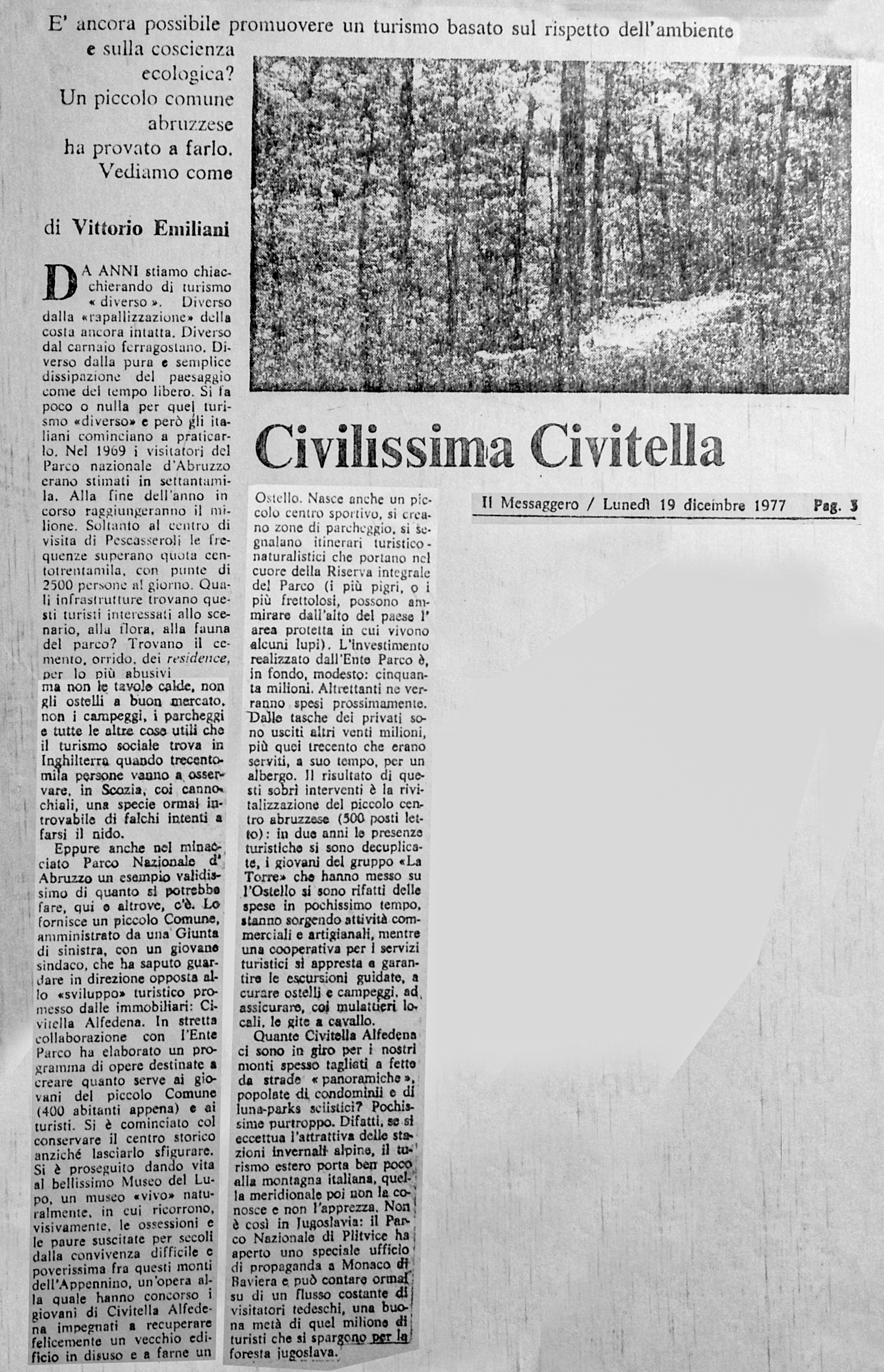 1977.12.19. Messaggero. Emiliani